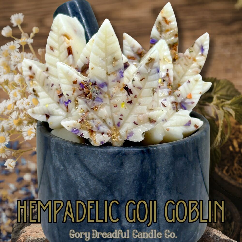 Hempadelic Goji Goblin – Goji Berry & Green Botanicals Scent Beeswax Melts - Picture 3 of 8